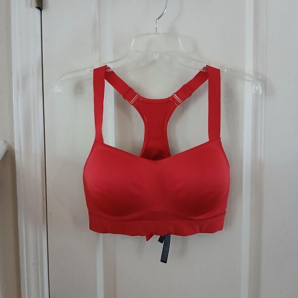 Victoria's Secret PINK Active Red Sports Bra S-DD Small DD Activewear Fitness - Picture 5 of 6